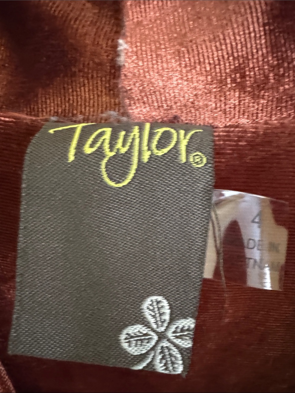 Taylor Dark Burgundy Top with Embroidered Logo
